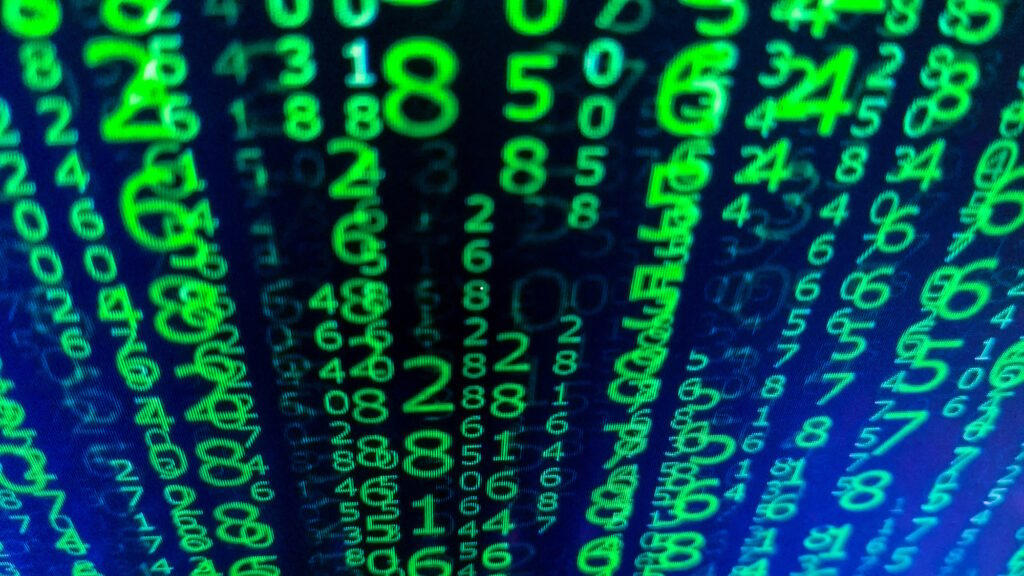 Binary numbers data matrix