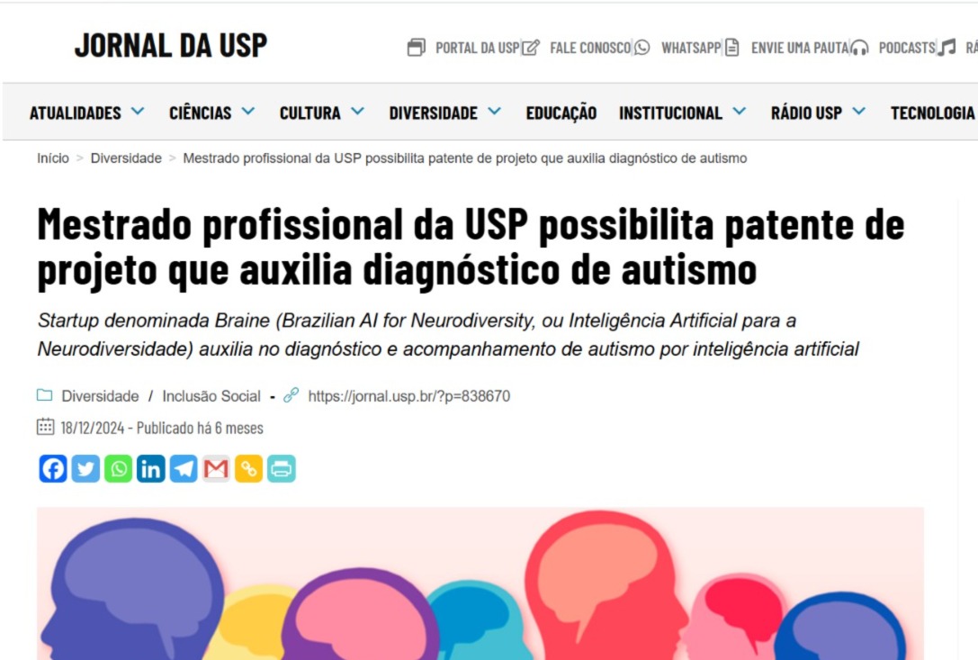 Saiu na Mídia #5 Braine no Jornal da USP