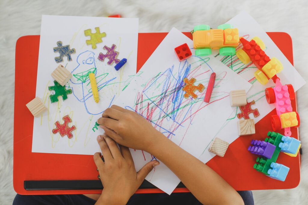 Childrens hand drawing